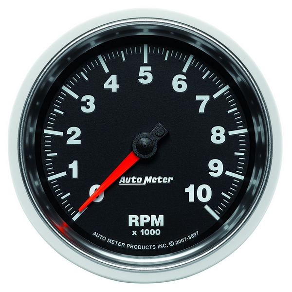 3-3/8" IN-DASH TACHOMETER, 0-10,000 RPM, GS